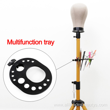 Hairdressing Multi-function Wig Tripod Tray For Making Wig